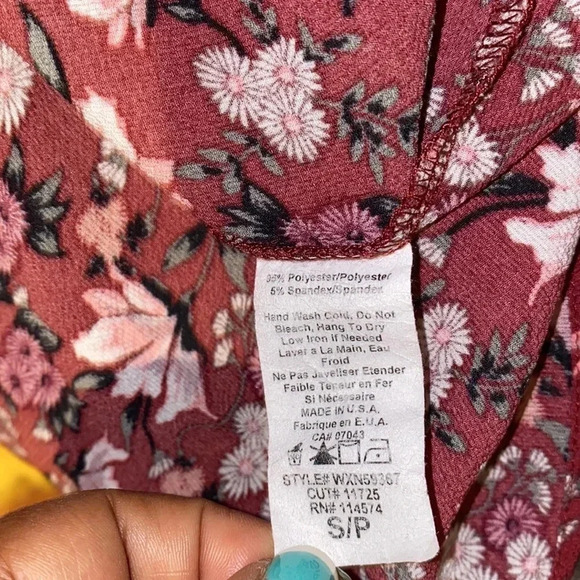 PLEIONE floral sleeveless tunic blouse Sz S - Picture 9 of 11